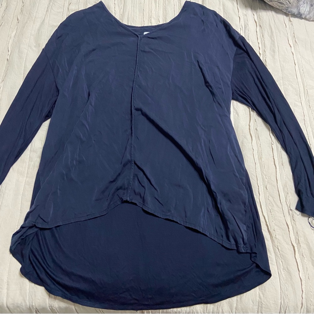 Chico's Blue Asymmetrical Relaxed Tunic